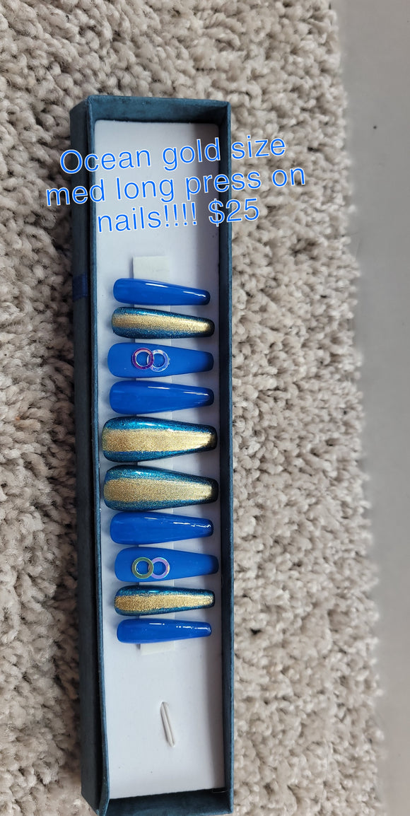 Size Med Press On Nails